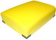 Bottom Seat Cushion (Yellow Vinyl) -- With Springs, Like Original! Fits John Deere 2 cylinder models
