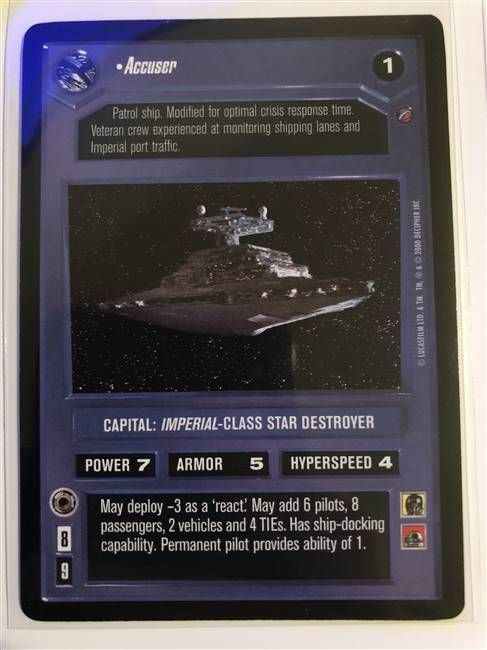 Star Wars CCG (SWCCG) Accuser