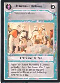 Star Wars CCG (SWCCG) He Can Go About His Business