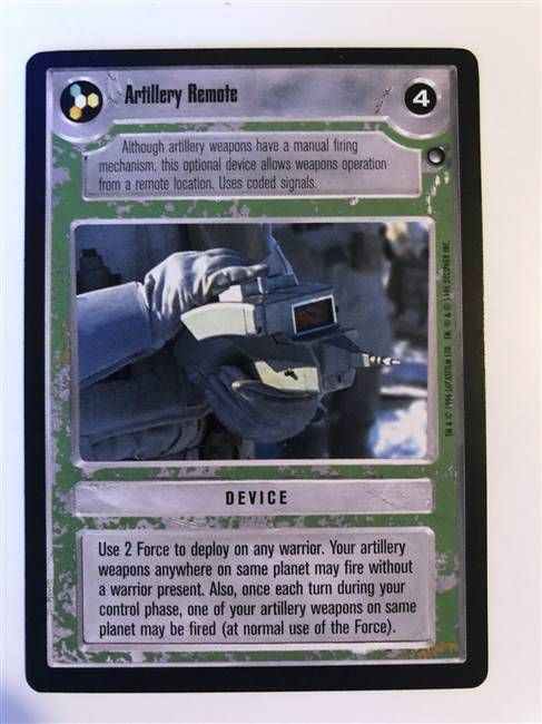 Star Wars CCG (SWCCG) Artillery Remote