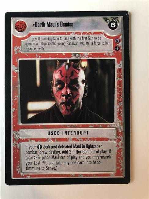 Star Wars CCG (SWCCG) Darth Maul's Demise