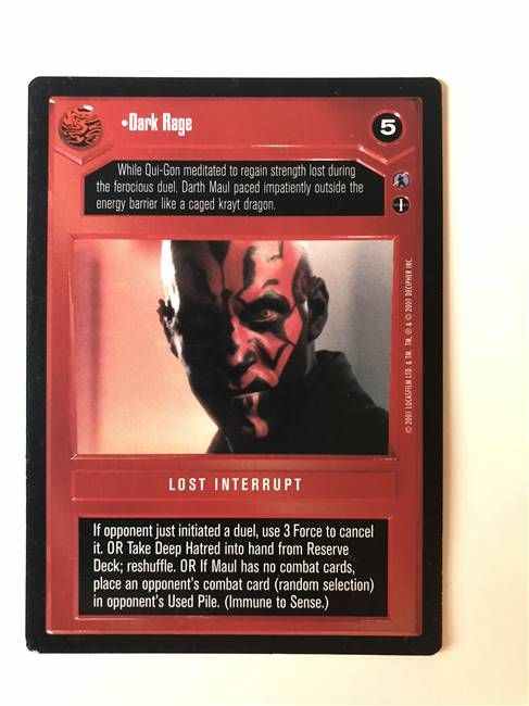 Star Wars CCG (SWCCG) Dark Rage