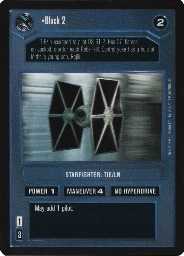 Star Wars CCG (SWCCG) Black 2