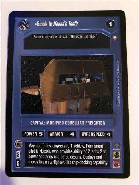 Star Wars CCG (SWCCG) Bossk In Hound's Tooth