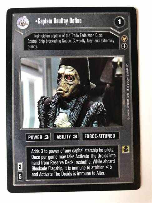 Star Wars CCG (SWCCG) Captain Daultay Dofine