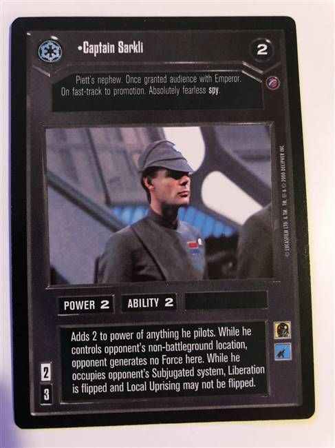 Star Wars CCG (SWCCG) Captain Sarkli