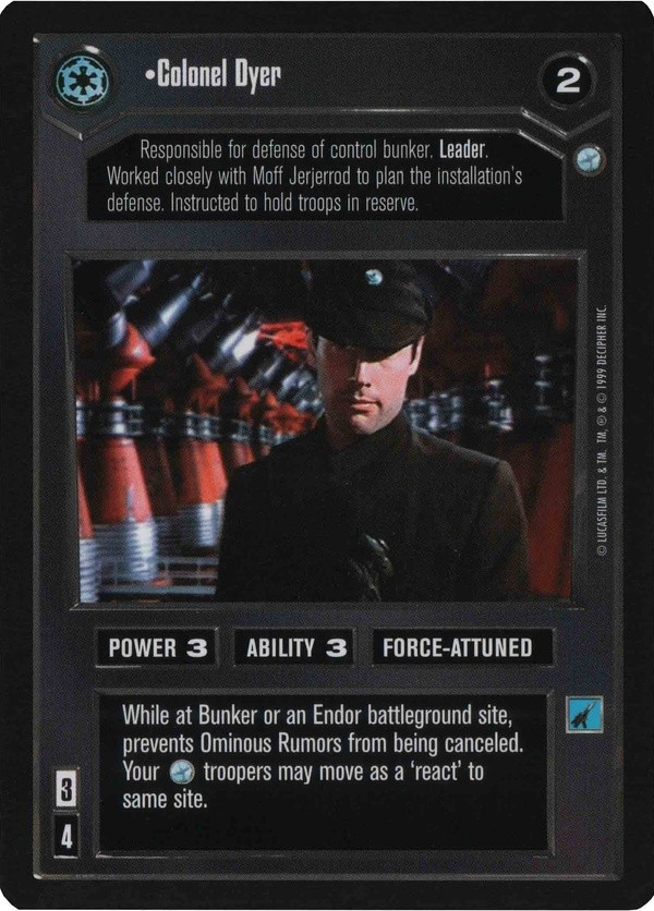Star Wars CCG (SWCCG) Colonel Dyer