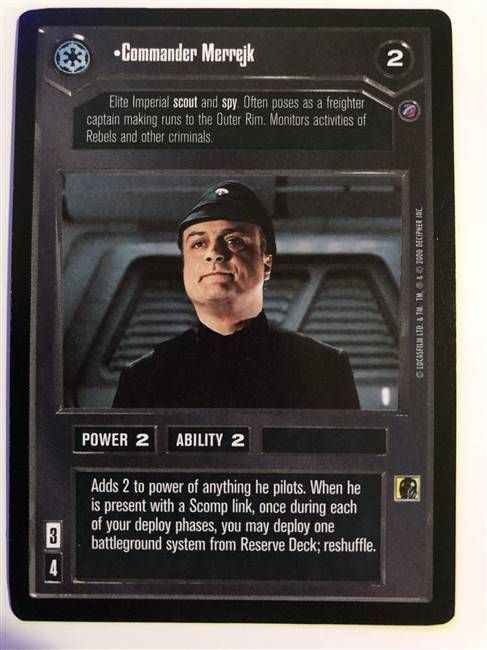 Star Wars CCG (SWCCG) Commander Merrejk