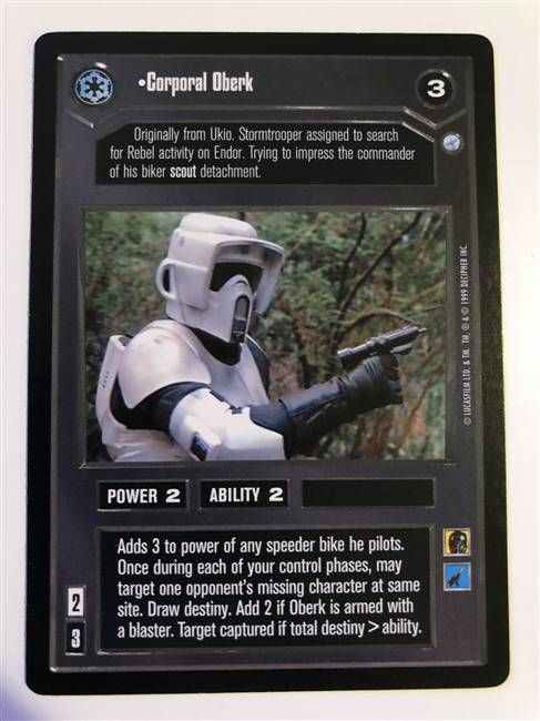 Star Wars CCG (SWCCG) Corporal Oberk