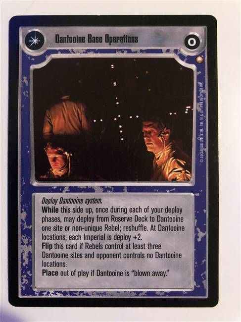 Star Wars CCG (SWCCG) Dantooine Base Operations/More Dangerous Than You Realize