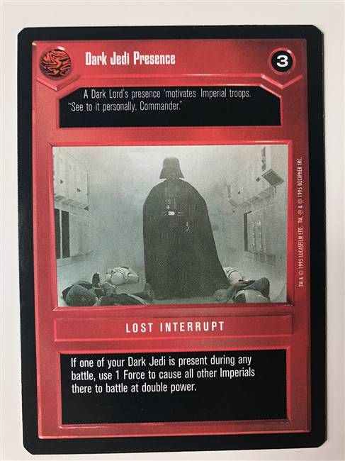 Star Wars CCG (SWCCG) Dark Jedi Presence