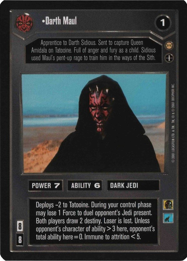 Star Wars CCG (SWCCG) Darth Maul