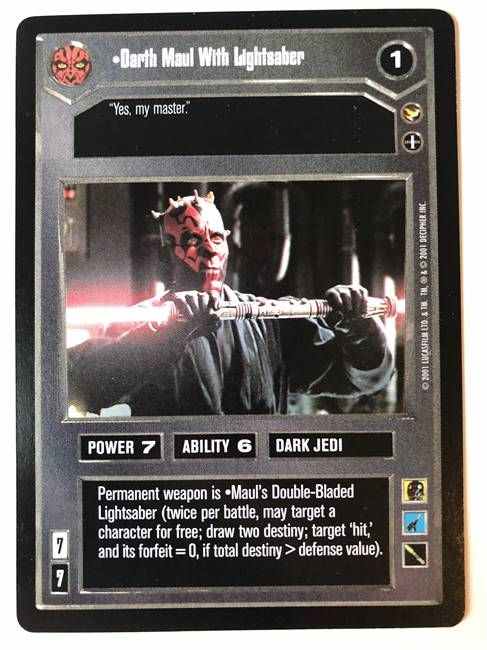 Star Wars CCG (SWCCG) Darth Maul With Lightsaber