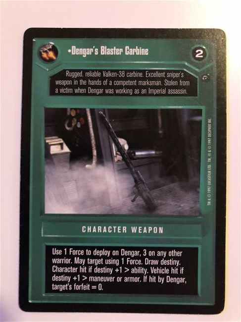 Star Wars CCG (SWCCG) Dengar's Blaster Carbine