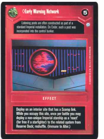 Star Wars CCG (SWCCG) Early Warning Network