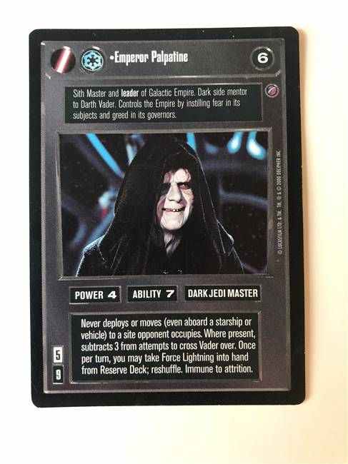 Star Wars CCG (SWCCG) Emperor Palpatine