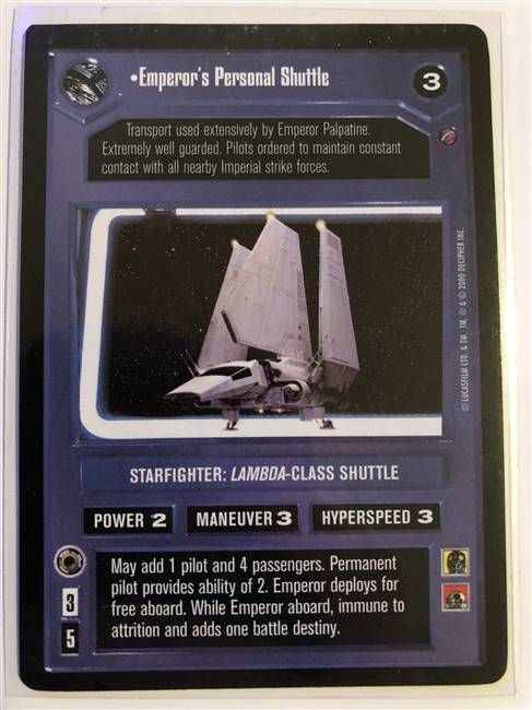 Star Wars CCG (SWCCG) Emperor's Personal Shuttle