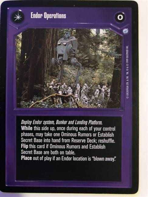 Star Wars CCG (SWCCG) Endor Operations/Imperial Outpost