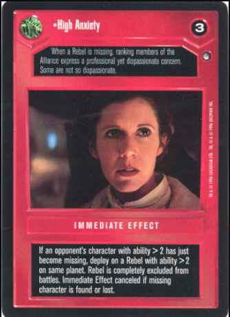 Star Wars CCG (SWCCG) High Anxiety