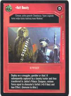 Star Wars CCG (SWCCG) Hutt Bounty