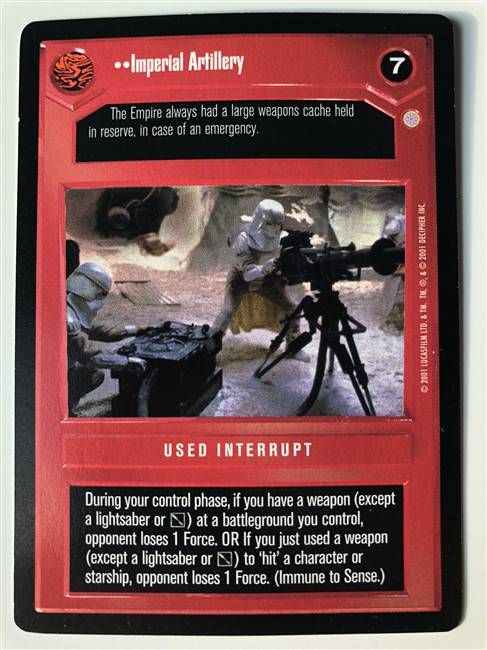 Star Wars CCG (SWCCG) Imperial Artillery