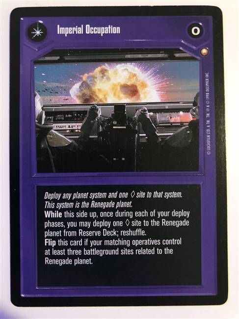 Star Wars CCG (SWCCG) Imperial Occupation/Imperial Control