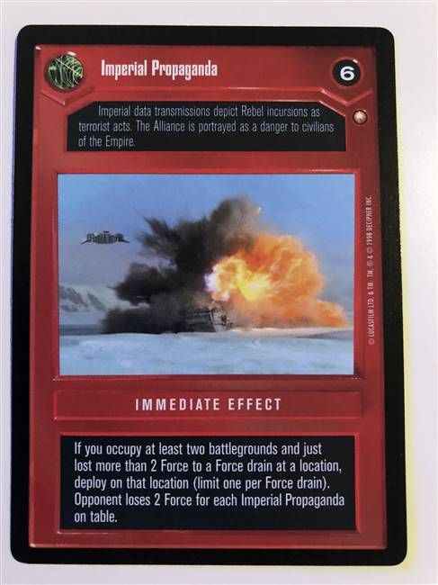 Star Wars CCG (SWCCG) Imperial Propaganda