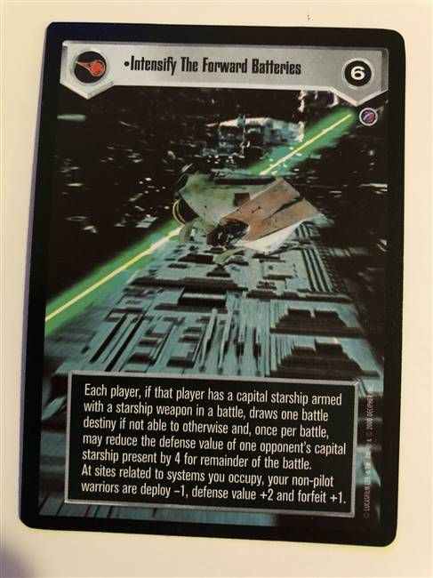 Star Wars CCG (SWCCG) Intensify The Forward Batteries