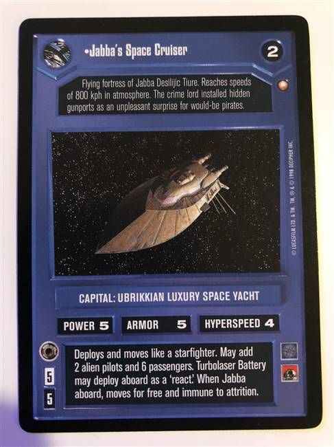 Star Wars CCG (SWCCG) Jabba's Space Cruiser