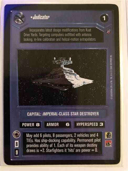 Star Wars CCG (SWCCG) Judicator