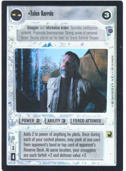 Star Wars CCG (SWCCG) Talon Karde (Foil)