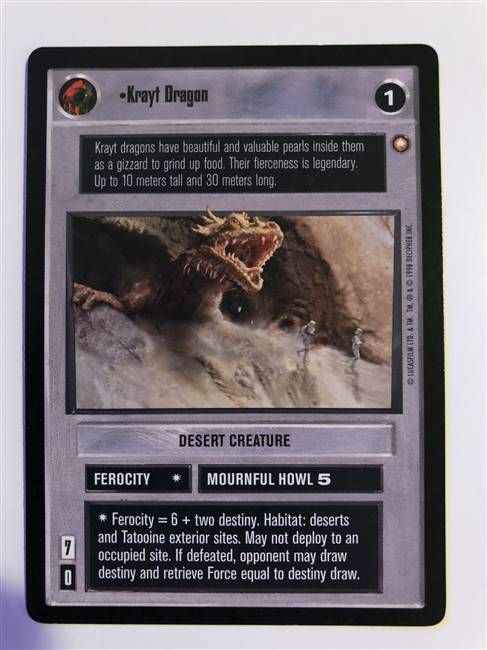 Star Wars CCG (SWCCG) Krayt Dragon