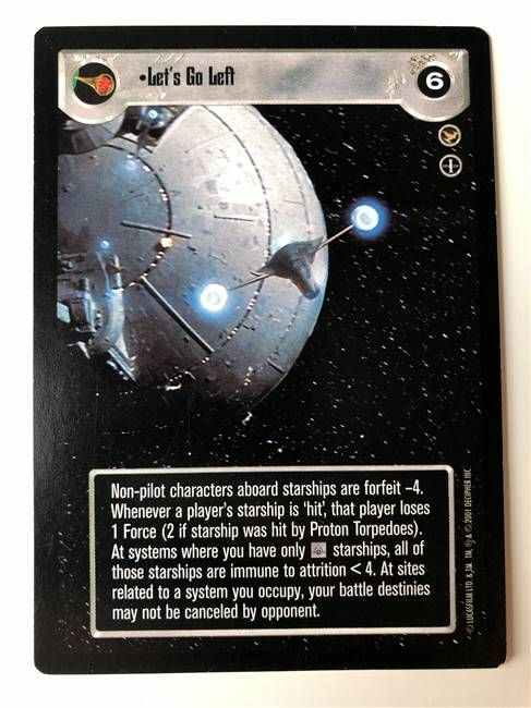 Star Wars CCG (SWCCG) Let's Go Left