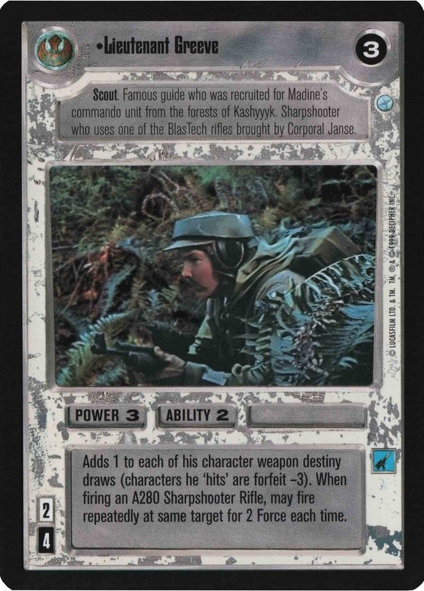 Star Wars CCG (SWCCG) Lieutenant Greeve