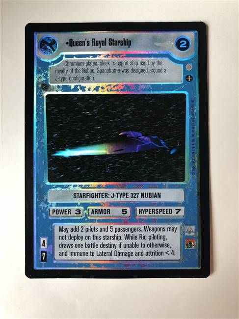 Star Wars CCG (SWCCG) Queen's Royal Starship (Foil)
