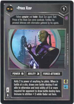 Star Wars CCG (SWCCG) Prince Xizor (Foil)