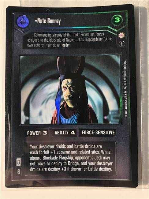 Star Wars CCG (SWCCG) Nute Gunray (Foil)