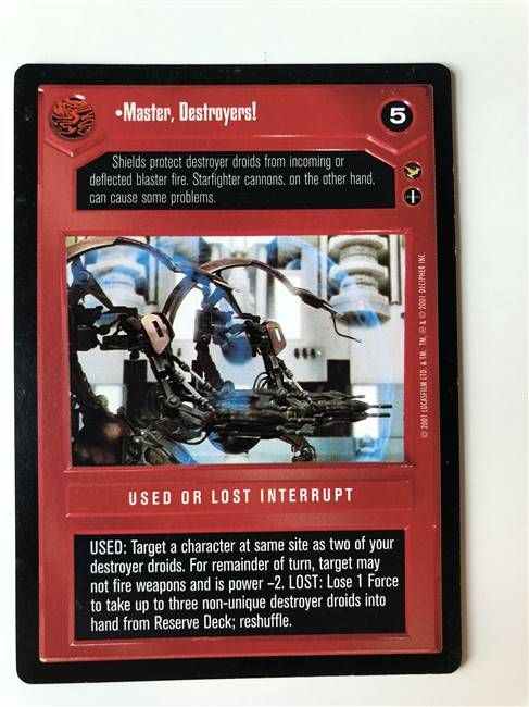 Star Wars CCG (SWCCG) Master, Destroyers!