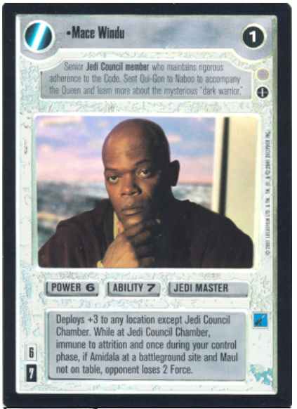 Star Wars CCG (SWCCG) Mace Windu (Foil)