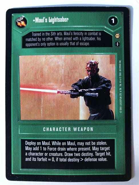 Star Wars CCG (SWCCG) Maul's Lightsaber