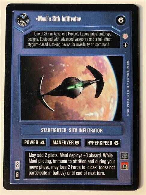 Star Wars CCG (SWCCG) Maul's Sith Infiltrator