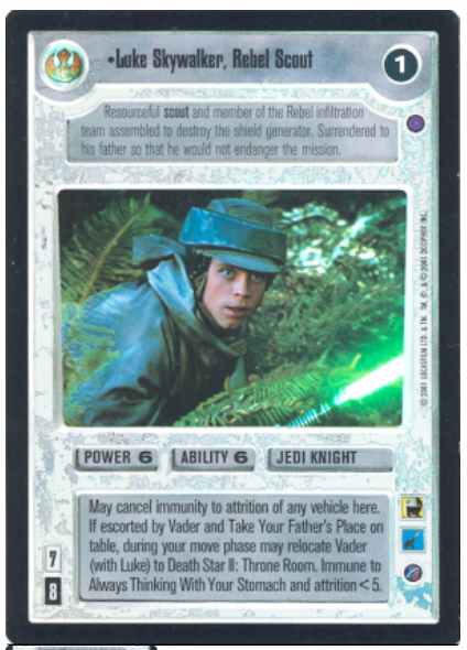 Star Wars CCG (SWCCG) Luke Skywalker, Rebel Scout (Foil)