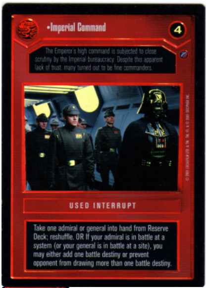 Star Wars CCG (SWCCG) Imperial Command (Foil)