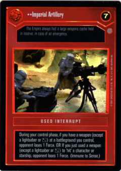 Star Wars CCG (SWCCG) Imperial Artillery (Foil)