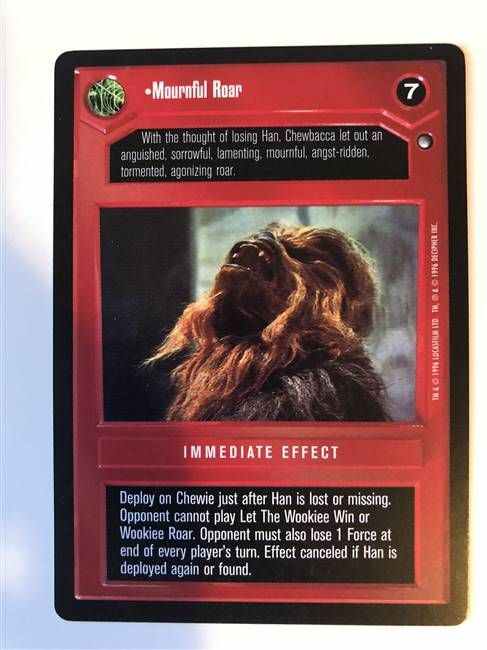 Star Wars CCG (SWCCG) Mournful Roar