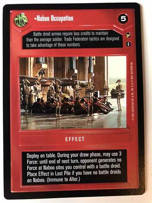 Star Wars CCG (SWCCG) Naboo Occupation