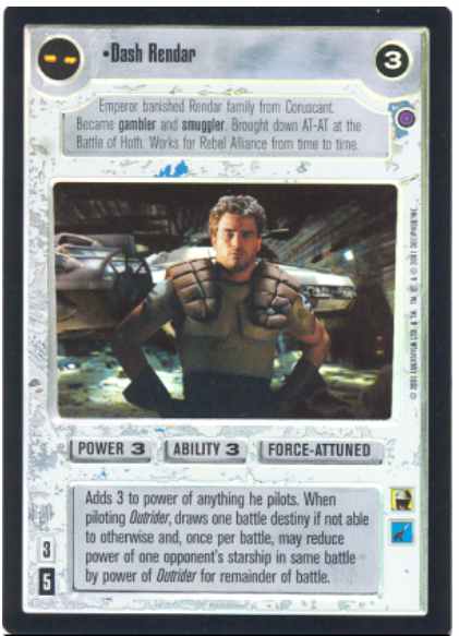 Star Wars CCG (SWCCG) Dash Rendar (Foil)