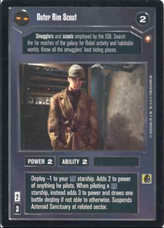 Star Wars CCG (SWCCG) Outer Rim Scout