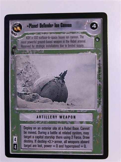 Star Wars CCG (SWCCG) Planet Defender Ion Cannon