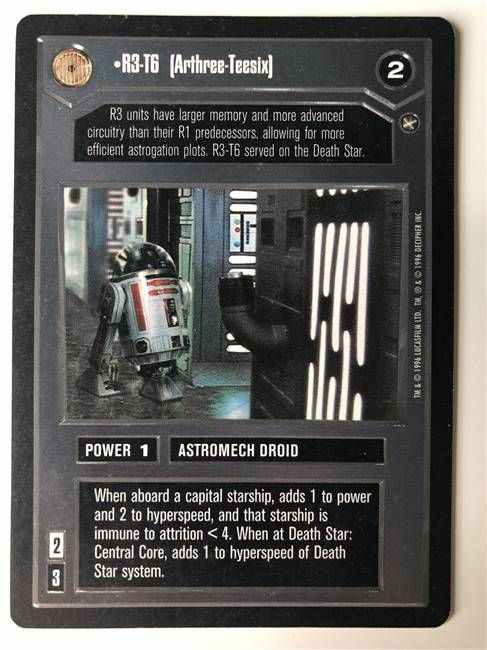 Star Wars CCG (SWCCG) R3-T6 (Arthree-Teesix)